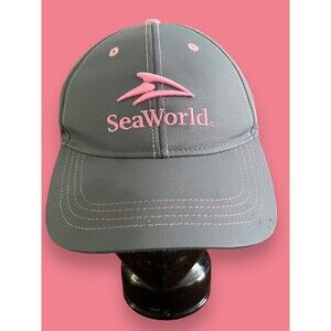Florida SeaWorld Pink Gray Theme Park Sun Hat Baseball Cap Adjustable Stylish